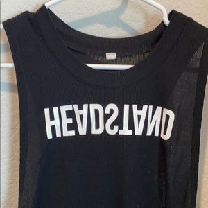 “Headstand” upside down Alo Yoga tank